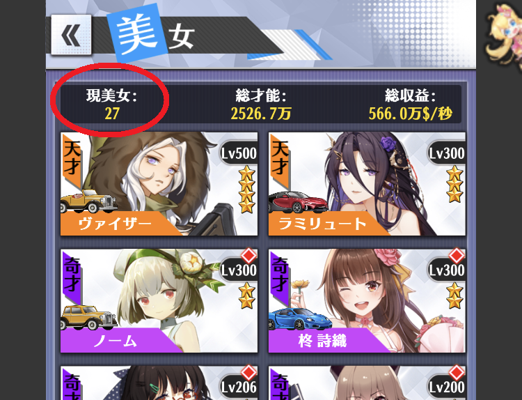 億万長者 美女24名獲得完了の状態